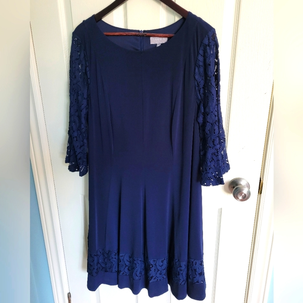 Laura Plus formal dress, navy blue
